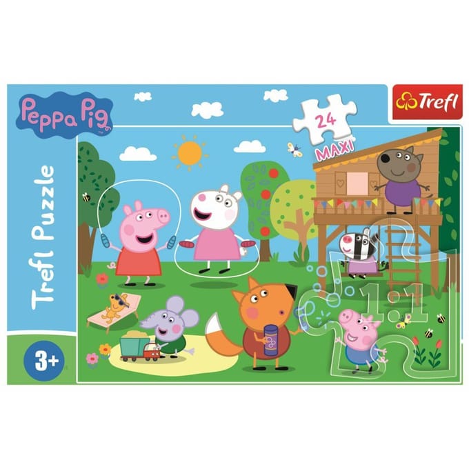 Trefl Fun in the Grass Peppa Pig 24 Maxi stukjes Legpuzzel - 24 stukjes - Vanaf 3 jaar