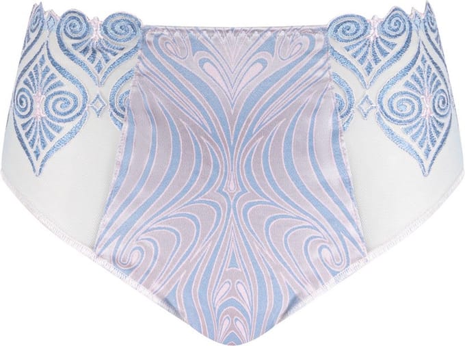 Louisa Bracq - Hermione Hoge Slip - maat 50 - Blauw/Roze