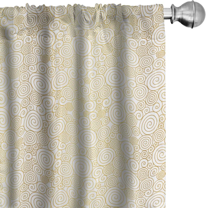 ABAKUHAUS Voorhang – 2x75x225 cm – microvezel – licht koffiewit