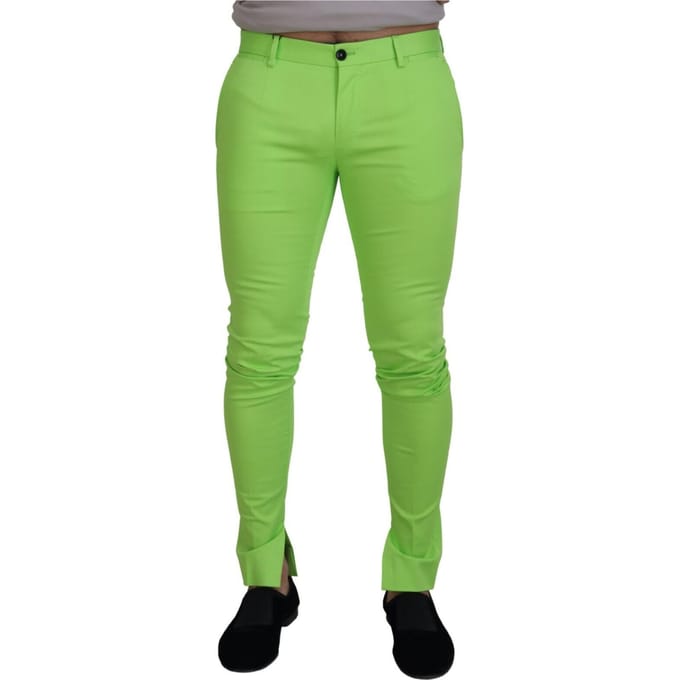 Slim Fit Broek met Zijslotsen