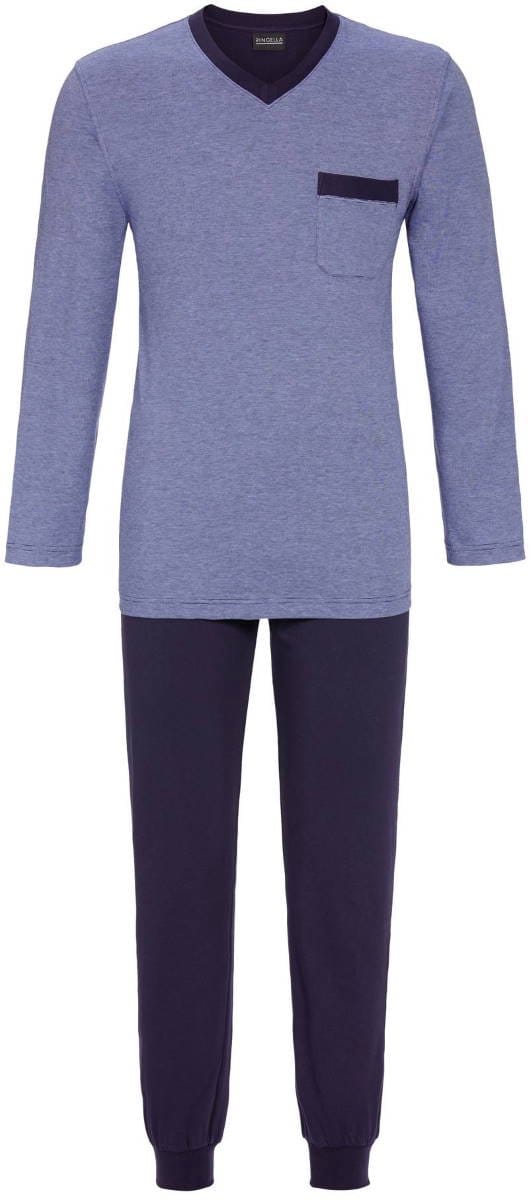 Ringella Blauwe heren pyjama katoen Blauw man M