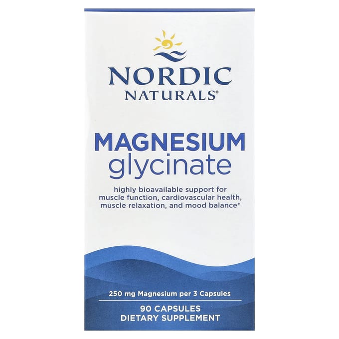 Nordic Naturals, Magnesiumglycinaat, 90 capsules (83 mg per capsule)