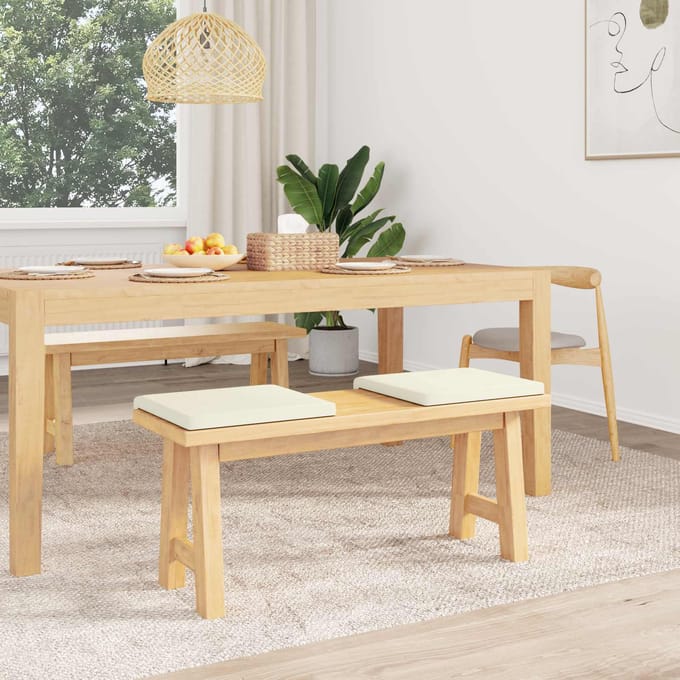 vidaXL - Bankkussen - 2 - st - corduroy - Crèmekleurig - Diepte - 35 - cm