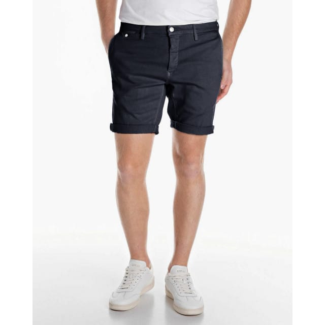 Replay Replay Hyperflex Jeans Short Benni Regular Fit Navy  34