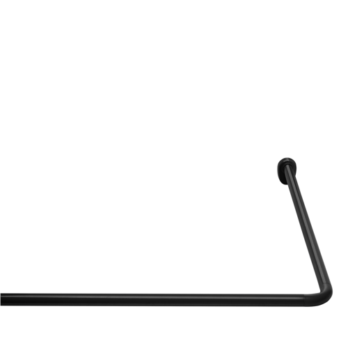 RIDDER Stang voor douchegordijn 90 x 90 cm (Zwart)