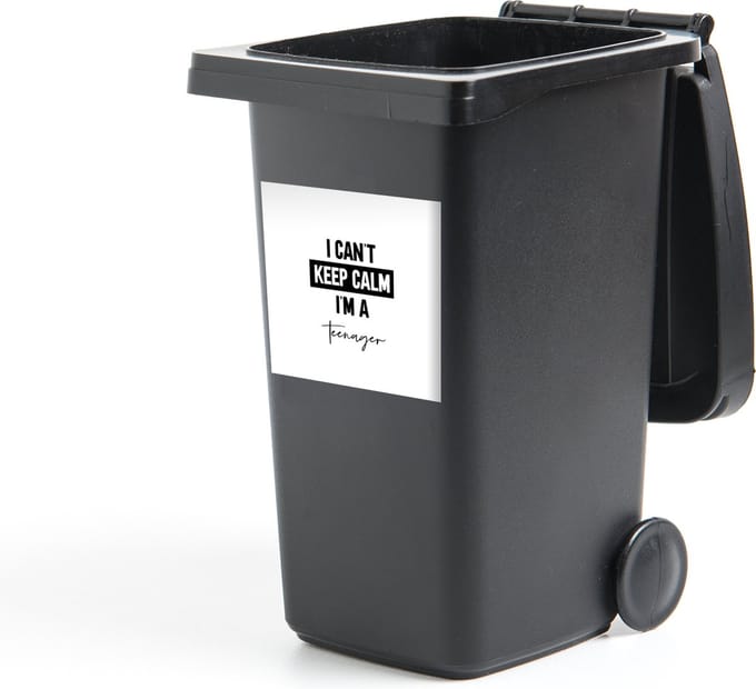 Container sticker Kinderen - Quote - Zwart - Wit - 40x40 cm - Kliko sticker