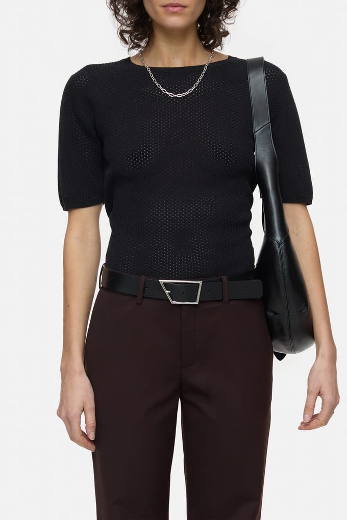 Closed Crew Neck Short Sleeve Knits Black Größe: XS | Pullover Outlet | Damen | Schwarz