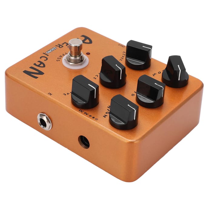 Simulateur de Haut-parleur Pédale d'Effet de Simulation de Cabinet de Guitare Électrique Réglage 6 Boutons 6mA black