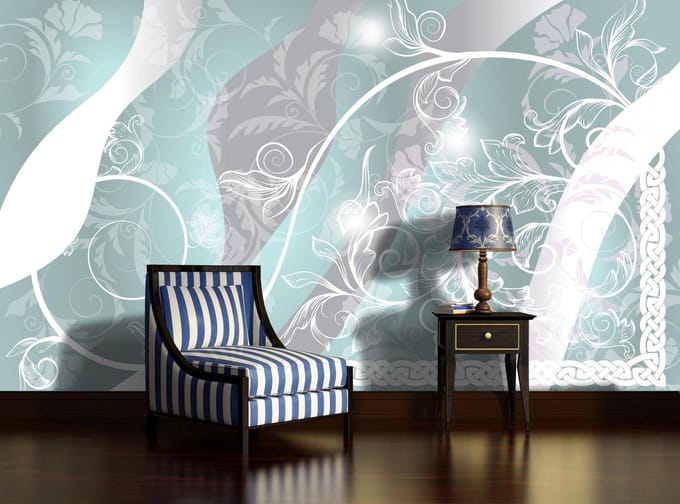 Floral Pattern Photo Wallcovering