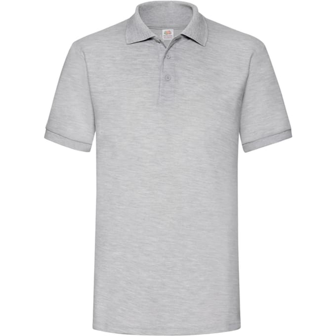 Fruit of the Loom Heren Zwaargewicht Poloshirt (Heide Grijs)