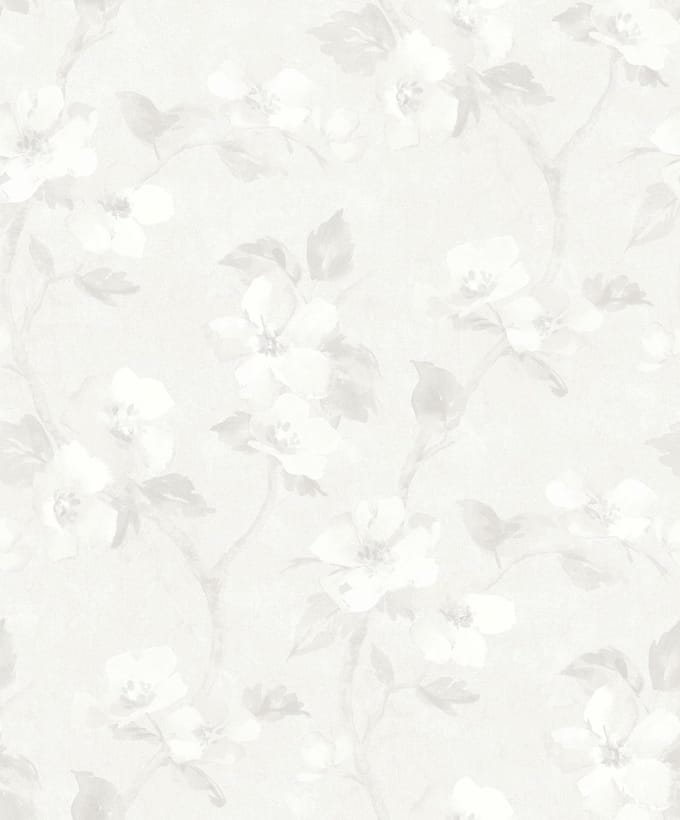 Boråstapeter Vliesbehang 3583 - Cottage garden - Botanisch Wit - 53cm x 10.05m