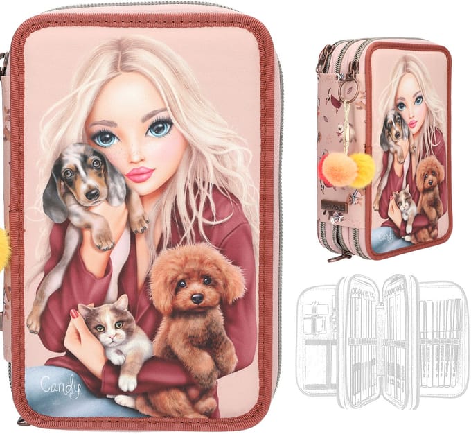 Depesche - TOPModel 3-vaks etui - FUR EVER FRIENDS