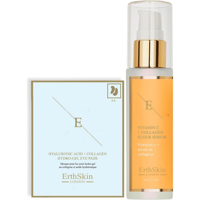 VITAMINE C + COLLAGEN ELIXIR SERUM 60ML + Hyaluronzuur + Collageen Hydrogel Oogkompressen 5 X 2