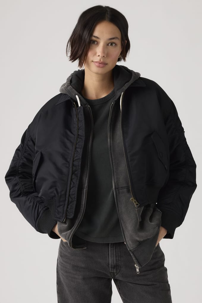 Levi's Bowie Cropped Bomber Jacket Taglia: S | Bomber Outlet | Donna