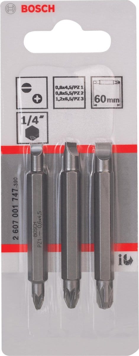 Bosch - DUBBELBITSETXH-TORS/GL-PZ - 3 stuks