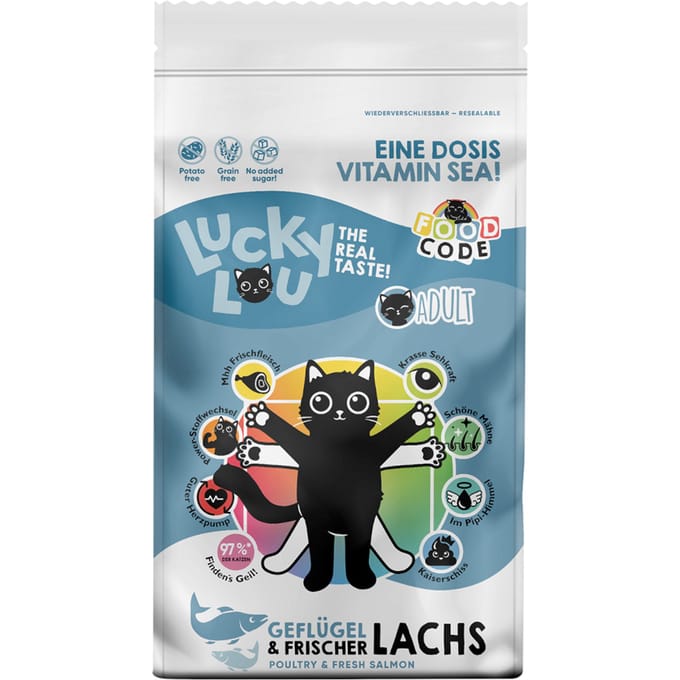 Lucky Lou Adult Gevogelte & Zalm - Dubbelpak 2 x 9 kg