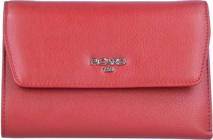 PICARD Leren portemonnee Bingo Flap Wallet Red rood