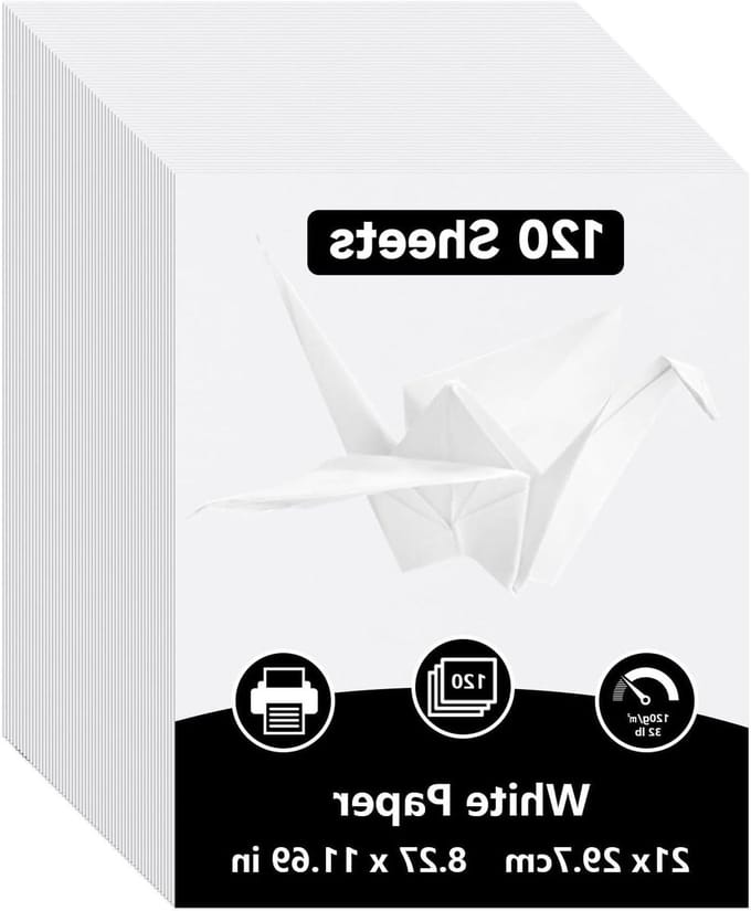 Karton Papier - Hobbykarton Knutselkarton - Creatief Knutselen - Glad Gelijkmatig Oppervlak - A4 120 g/m² - Wit