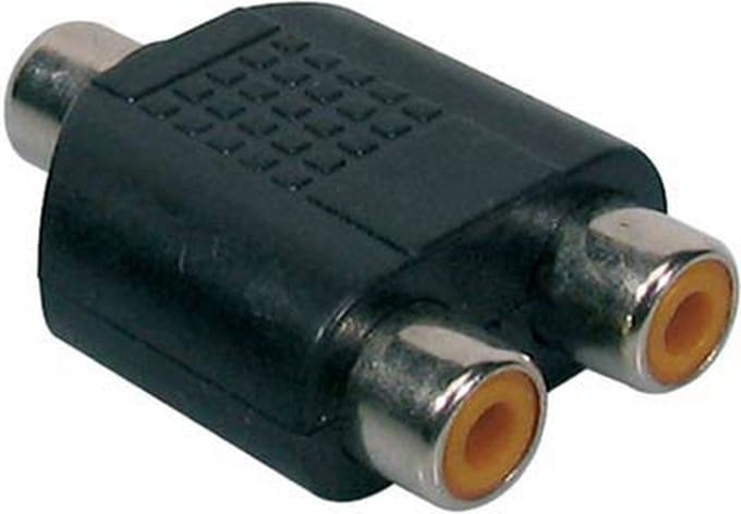 Specter Verloop Plug 2x Female RCA Tulp naar 1x Female rca tulp