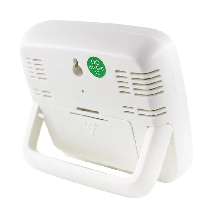 Thermomètre Hygromètre d'Intérieur Modèle Visage Souriant Alarme Affichage de la Date avec Rétroéclairage Pièce gray