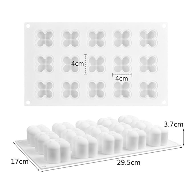 Kaarsen Siliconen Vorm 3D Mini Bubbel Kubus Bal Siliconen Vorm DIY Chocolade Kaars Siliconen Vorm white