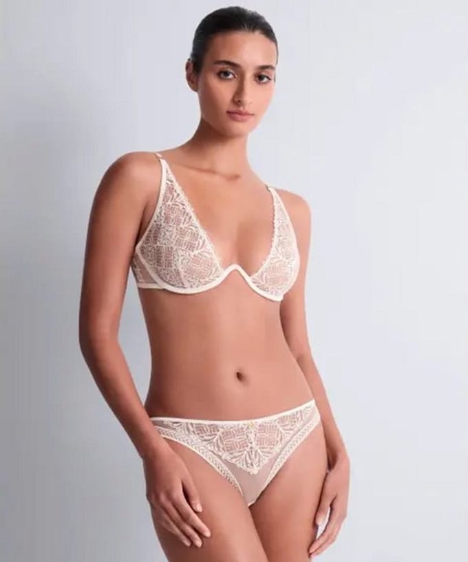 Aubade Iconic Calypso Triangel BH Monowire Dune Beige 75 C