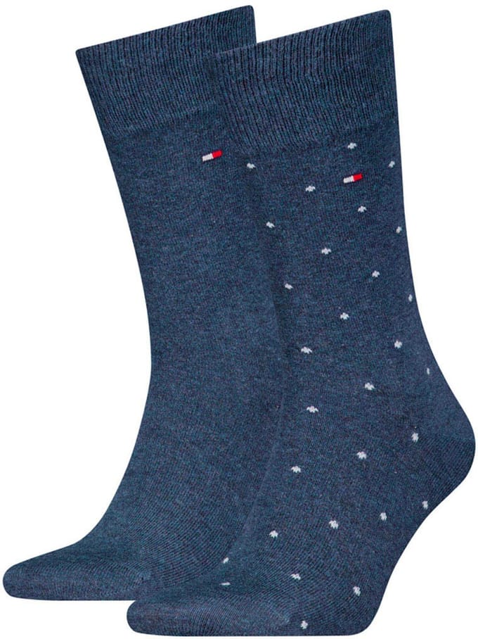 Tommy Hilfiger heren sokken met stippen 2-pack - Jeans - 39-42