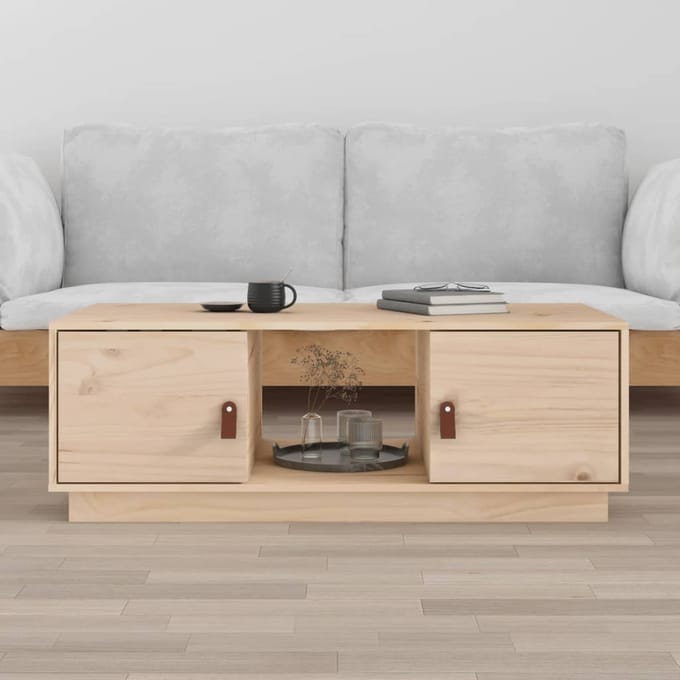 vidaXL - Salontafel - 100x50x35 - cm - massief - grenenhout