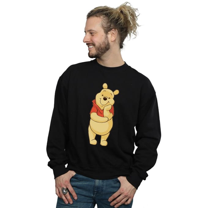 Disney Heren Winnie De Poeh Schattig Sweatshirt (Zwart)
