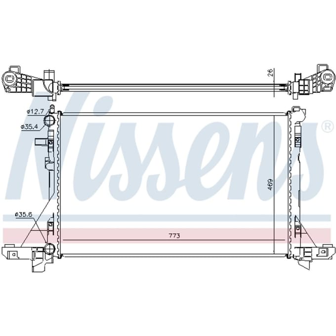 Radiator, motorkoeling NISSENS 630732