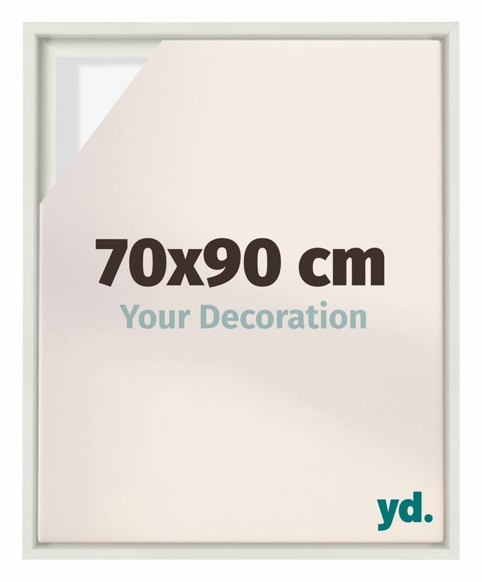 yd, Baklijst 70x90 cm Wit Mat - Lijst voor Canvasdoek - MDF Lyon
