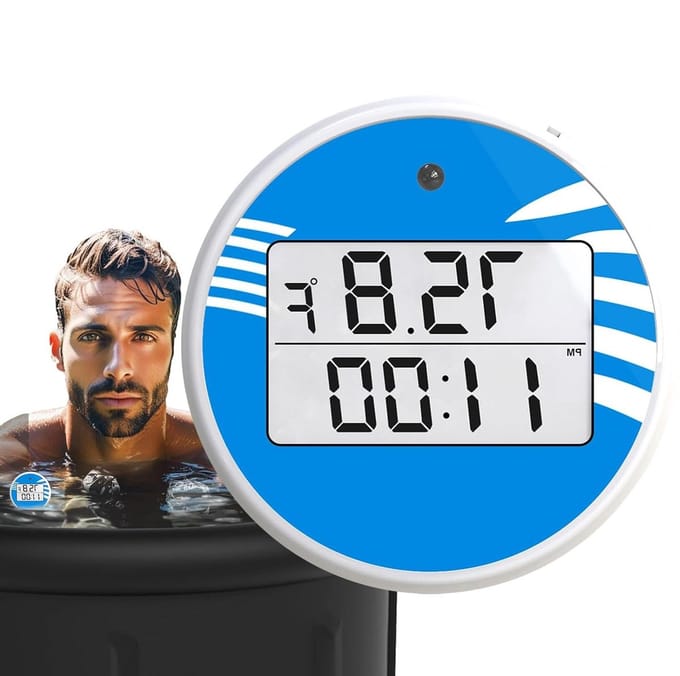 Digitale Waterthermometer - Badsensor Zwembad - Temperatuur Meten - IPX6 Waterdicht - 19 cm Lengte - Blauw