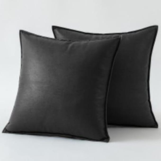 Effen Kleur Pu Leer Ins Effen Mat Waterdichte Technologie Doek Leer Kussen Kussen Rugleuning Kussensloop 45 * 45cm without core