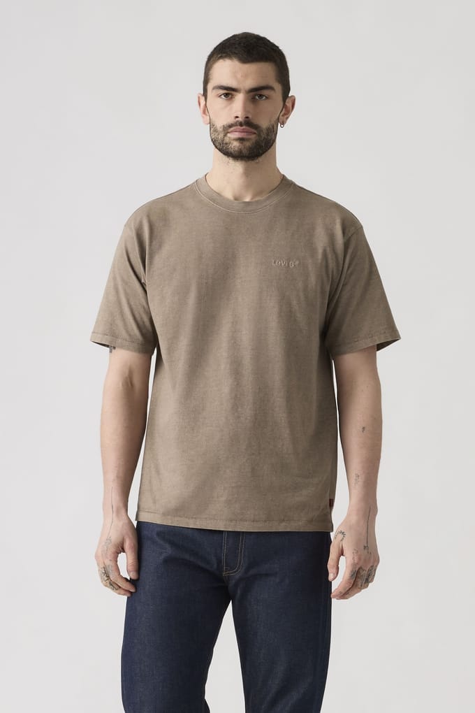 Levi's Red Tab Vintage Tee Grunge Wash Fungi Größe: S | Basic T-Shirts Outlet | Herren