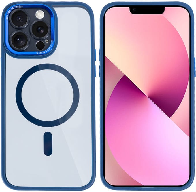 Rixus Classic 04 Case With MagSafe For iPhone 12 Pro Max Dark Blue