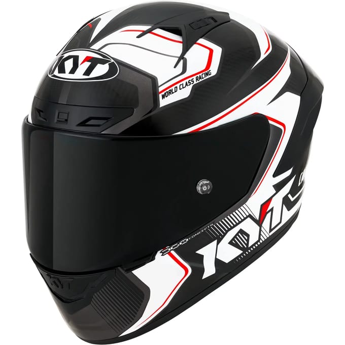 KYT NZ Race Carbon Competition Wit Integraalhelm - Helm