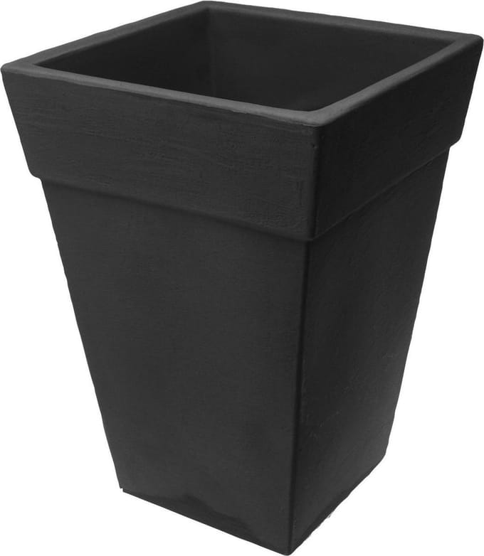 Bloempot vierkant antraciet