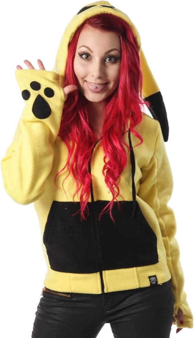 Cupcake Cult - STRIKER Hoodie/trui - L - Geel/Zwart