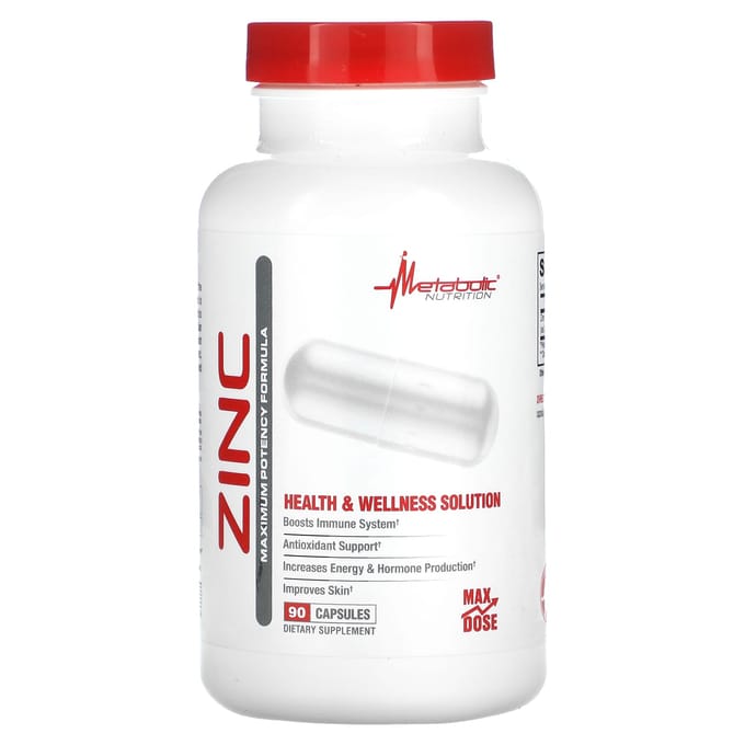 Metabolic Nutrition, Zinc, 90 Gélules