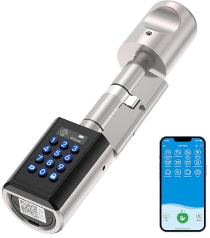 Elektronisch Deurslot zonder Sleutel - App Bediening, Pincode, Verstelbaar, IP65 Waterdicht