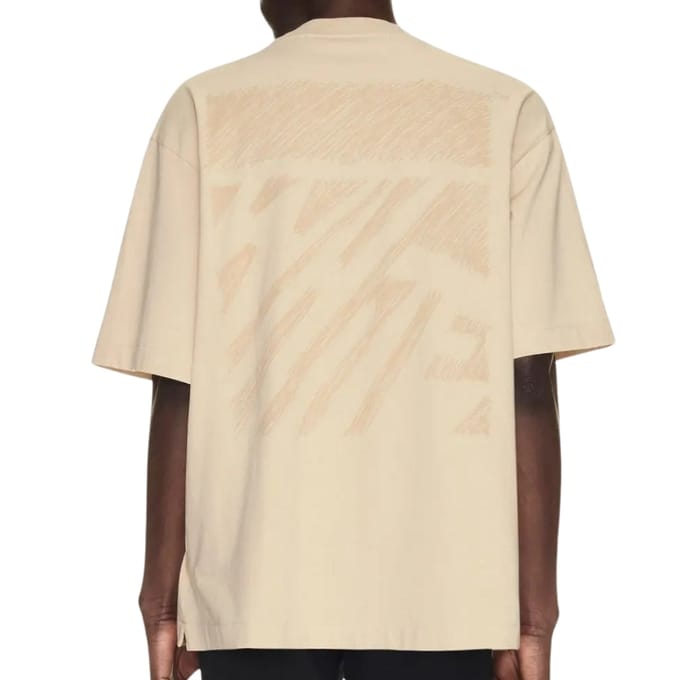 Gebroken wit Scribble Carry Over Skate Fit ivoorbeige T-shirt