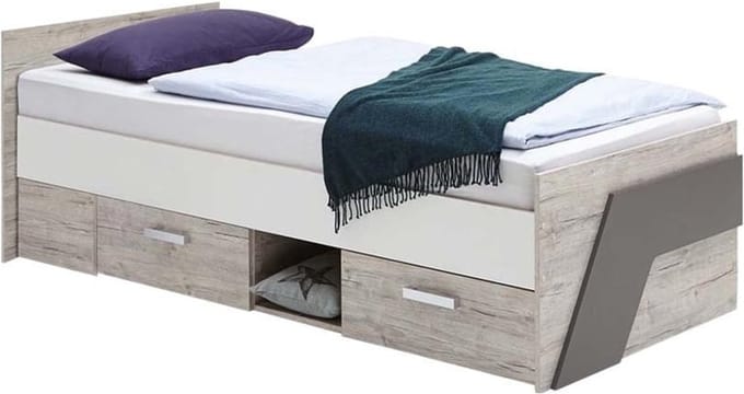Kajuitbed Nona 90x200cm in zand eiken