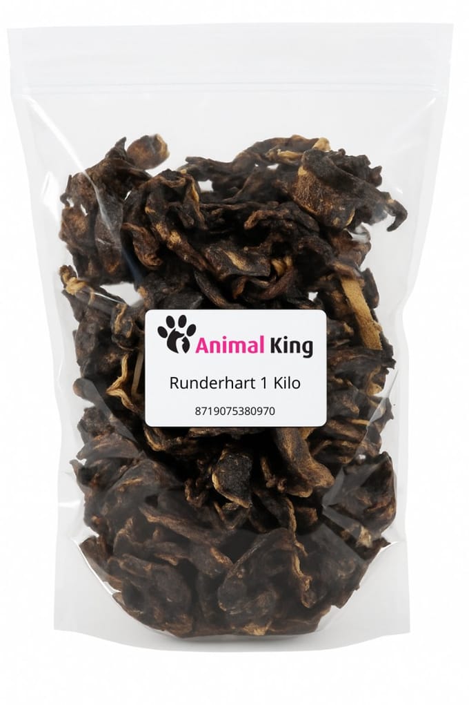 Runderhart - hondensnack - Animal King - 1 kilo