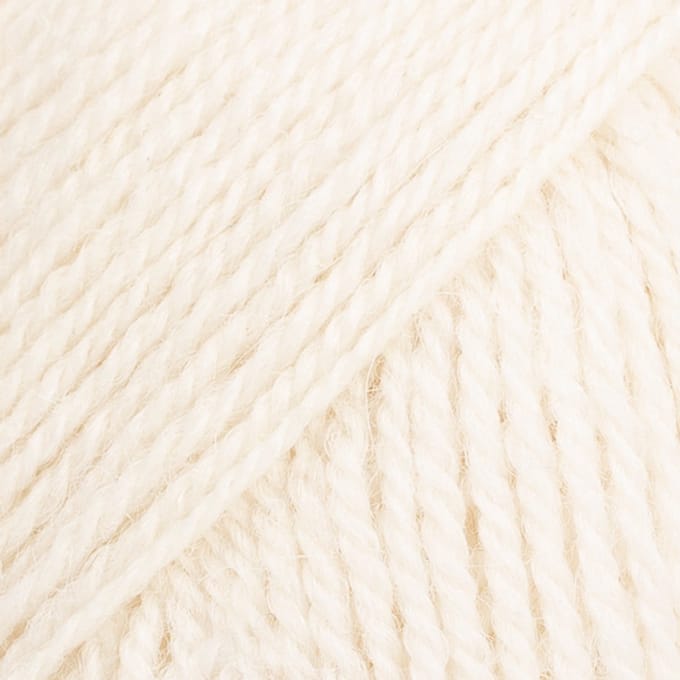 DROPS Flora Uni Colour - 01 naturel - Wol Garen