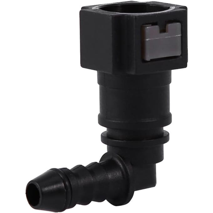 Brandstofslang Snelkoppeling Connector Motorfiets Slangkoppeling Binnendiameter 6mm Elleboog black