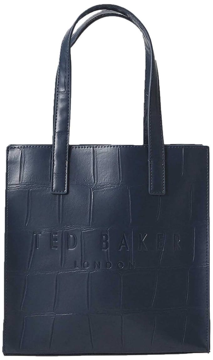 Ted Baker handtas Reptcon Croc Effect Icon Bag Navy donkerblauw