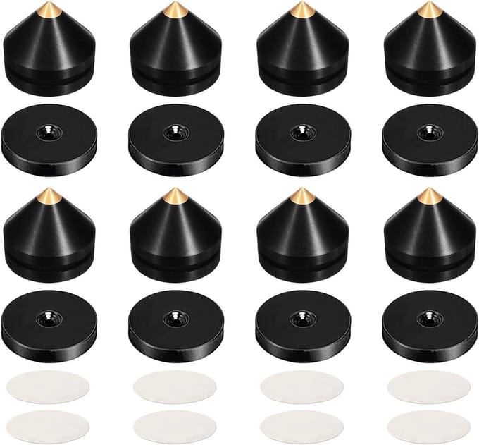 Luidspreker Spikes - Speaker Pootjes - Hifi Geluid - Vergulde Afwerking - 22 mm Hoogte - Goudkleurig