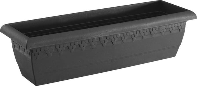Hega Hogar Plantenbak Jardinera - antraciet - rechthoekig - 60x20 cm