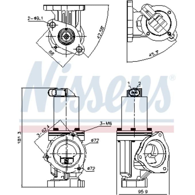 EGR-klep NISSENS 98167