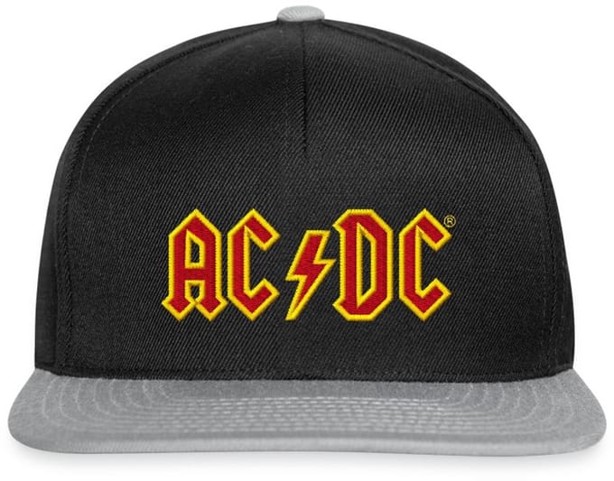 AC/DC Borst Logo In Rood En Geel Snapback cap